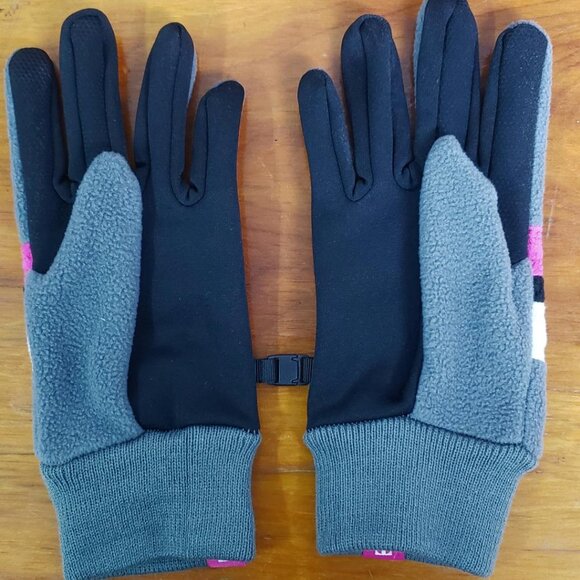 NEW T-MOBILE TUESDAY TOUCH SCREEN WINTER MANGENTA GREY GLOVES - Picture 2 of 4